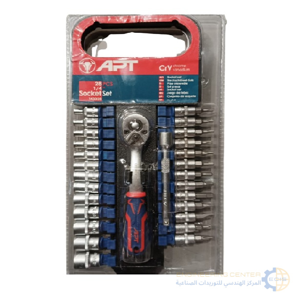 طقم لقم 4/1 بوصة من 4-14مم 28 ق علي كارت APT