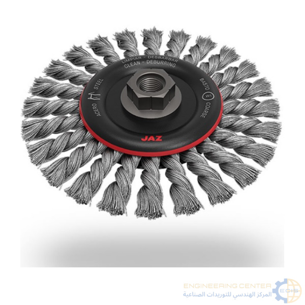 فرشة سلك دائرية مجدولة 6 بوصة استانلس JAZ اسباني