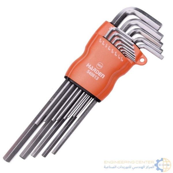 طقم الن مسدس طويل بالبوصة 13 قطعة هاردن