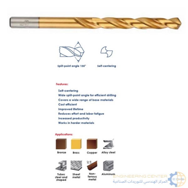 بنطة حدادي سن تيتانيوم 1مم APT