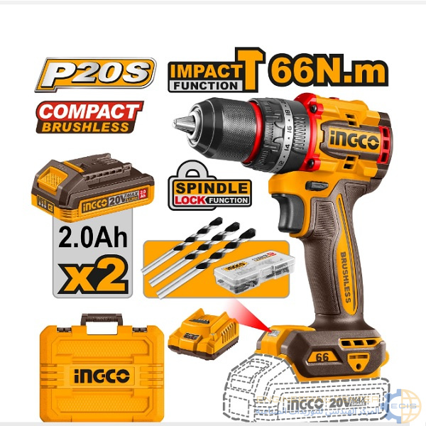 شنيور بطارية 13مم دقاق A2_N66_V20 موديل CiDLi20668 انكو