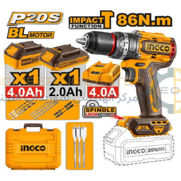 شنيور بطارية 20 فولت دقاق  86 نيوتن + شاحن A4-A2 موديل CiDLi20868  انكو