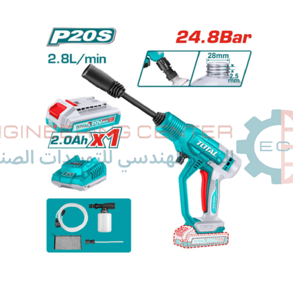 ماكينة غسيل (مسدس) بطارية 20 فولت 24.8 بار توتال