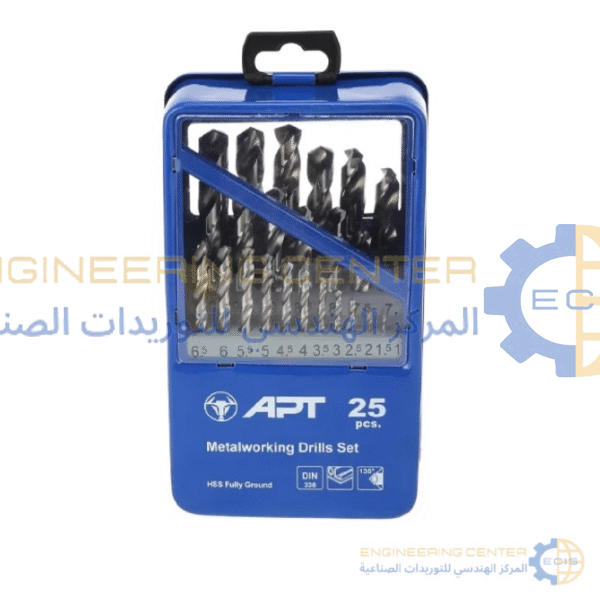 طقم بنط حدادي كوبالت 5% خدمة شاقة من 13/1مم علبة صاج 25 قطعة APT