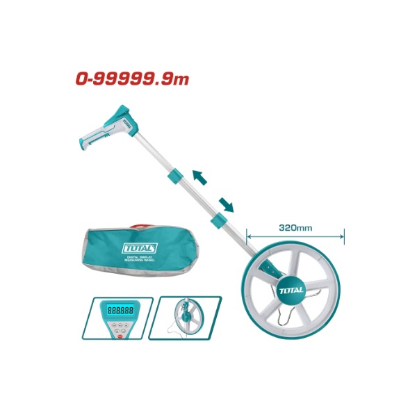 عجلة قياس مسافات من صفر:99999.9 متر توتال TMT19923
