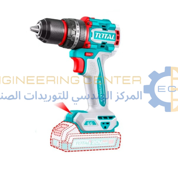 شنيور بطارية 20 فولت دقاق 66 نيوتن بدون بطاريةوشاحن توتال TiDLi206681