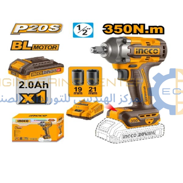 امباكت 2/1 بوصة 1بطارية 20فولت 350 نيوتن انكو