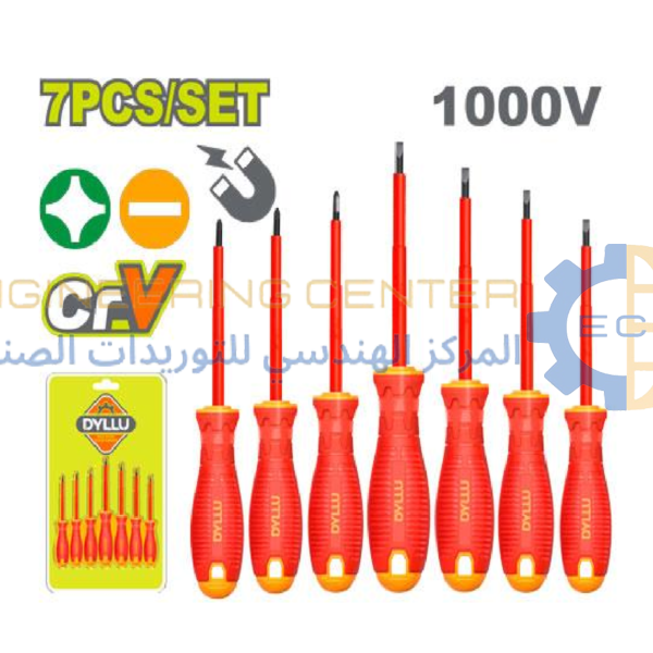 طقم مفكات معزول 1000 فولت 7 قطع DYLLU DTSS7407