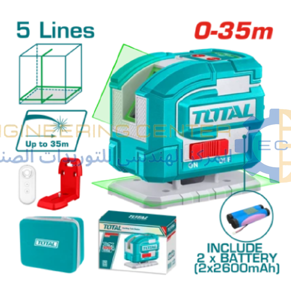 ميزان ليزر 5 خط احمر 35 متر TLL306502 توتال